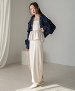 【低身長向けサイズあり】ペプラムＩラインキャミワンピース