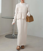 【低身長向けサイズあり】ペプラムＩラインキャミワンピース