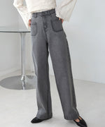 FRONT DOUBLE POCKET DENIM PANTS