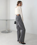 FRONT DOUBLE POCKET DENIM PANTS