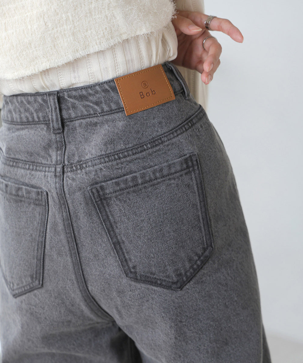 FRONT DOUBLE POCKET DENIM PANTS