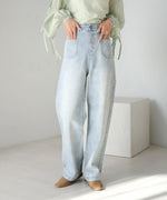 FRONT DOUBLE POCKET DENIM PANTS
