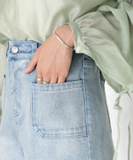 FRONT DOUBLE POCKET DENIM PANTS
