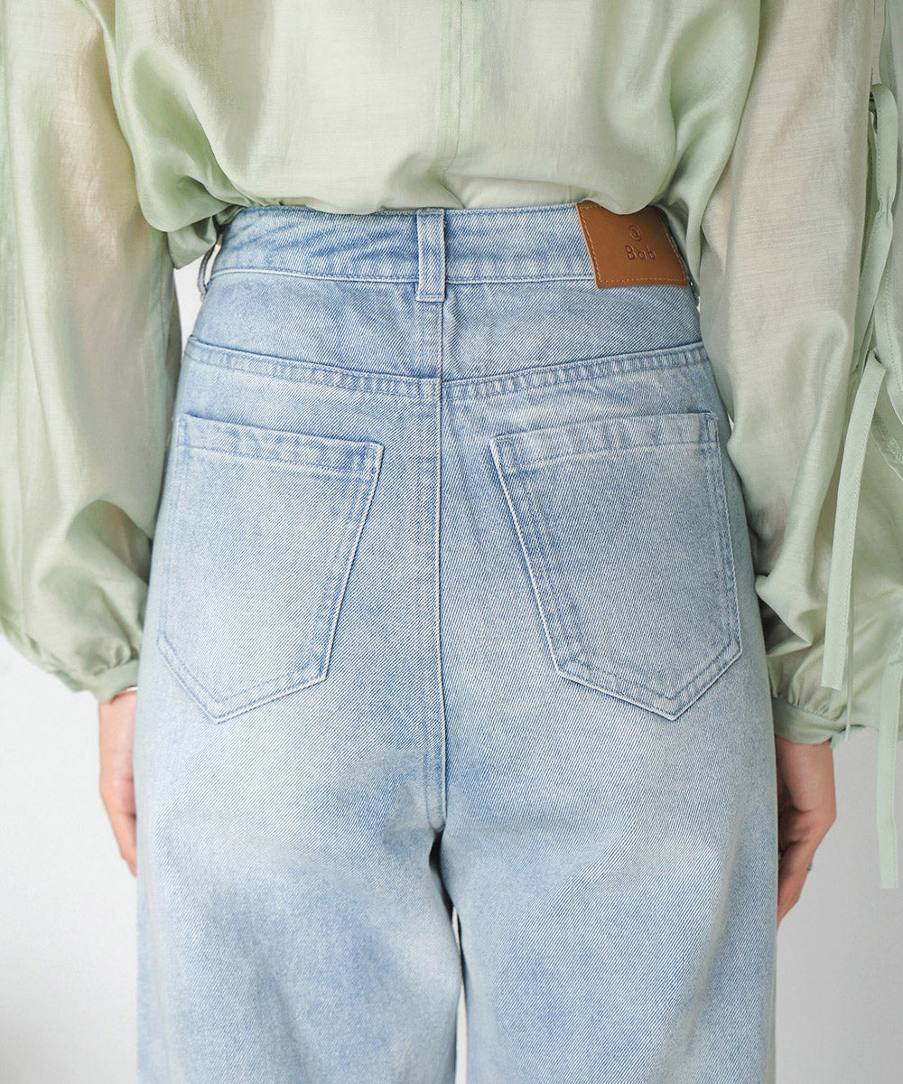 FRONT DOUBLE POCKET DENIM PANTS