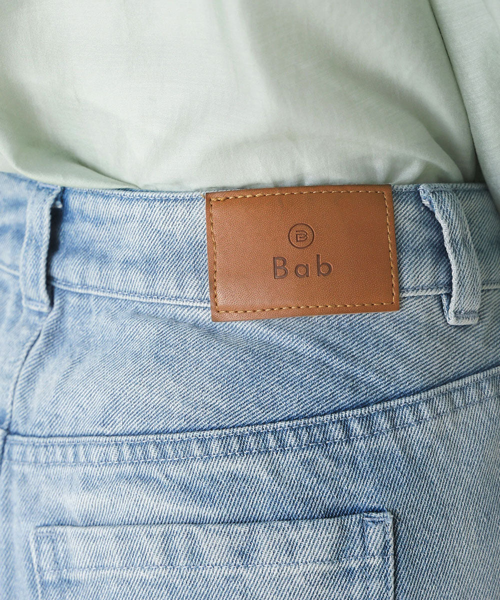 FRONT DOUBLE POCKET DENIM PANTS