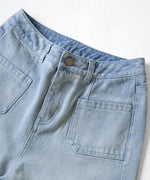 FRONT DOUBLE POCKET DENIM PANTS
