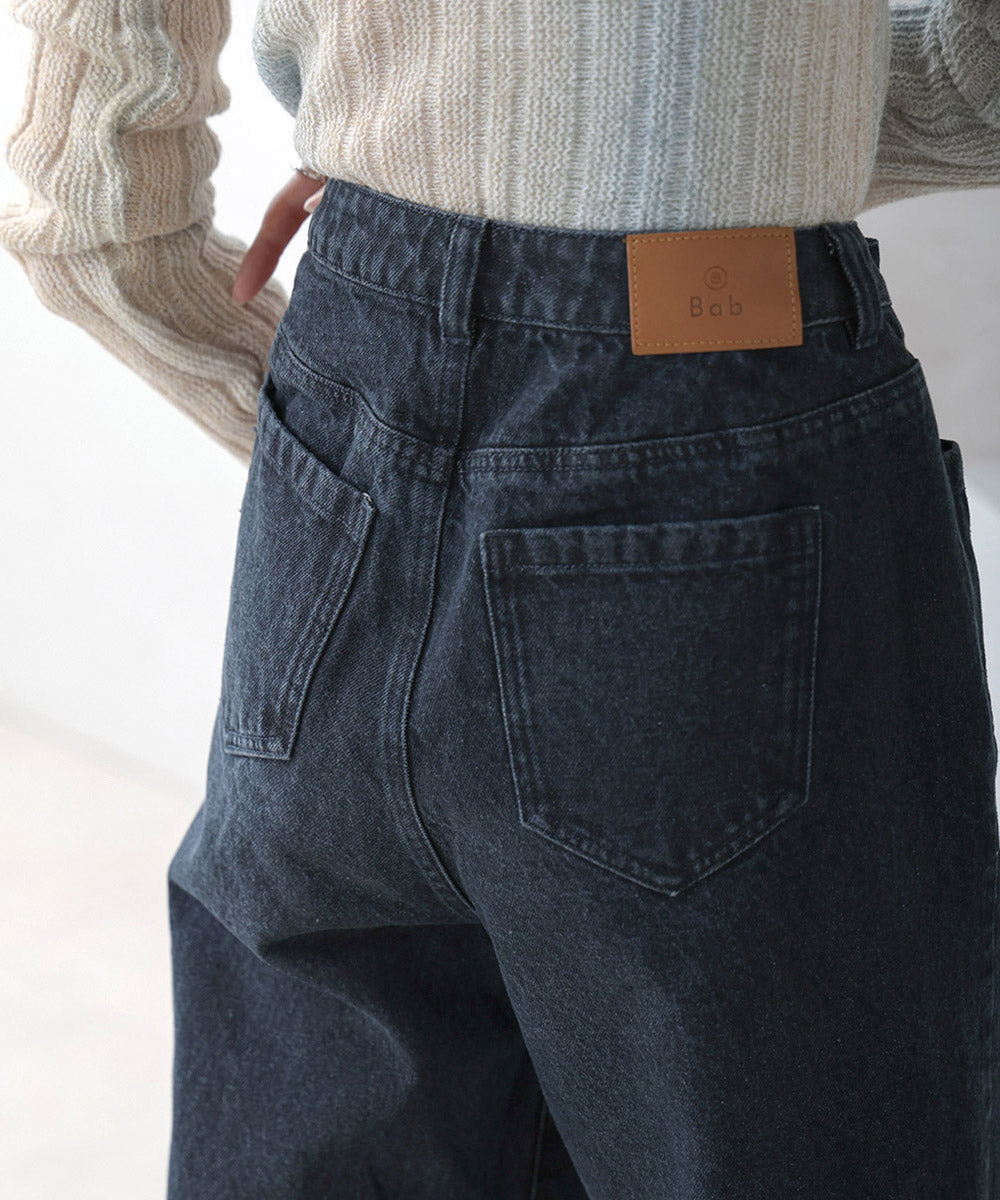 FRONT DOUBLE POCKET DENIM PANTS