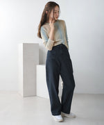 FRONT DOUBLE POCKET DENIM PANTS