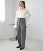 FRONT DOUBLE POCKET DENIM PANTS