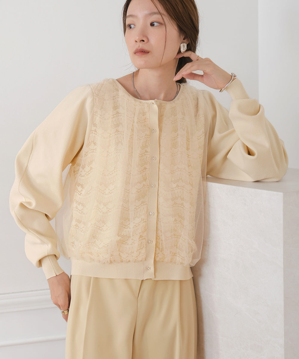 LACE TULLE CARDIGAN