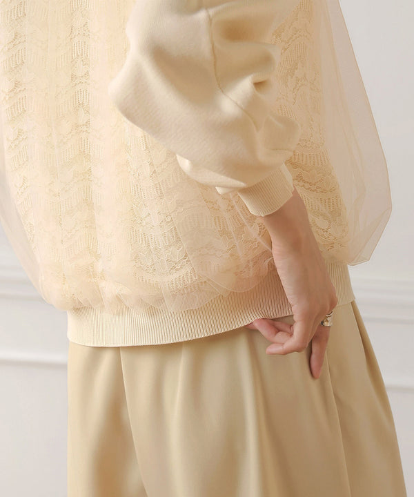 LACE TULLE CARDIGAN