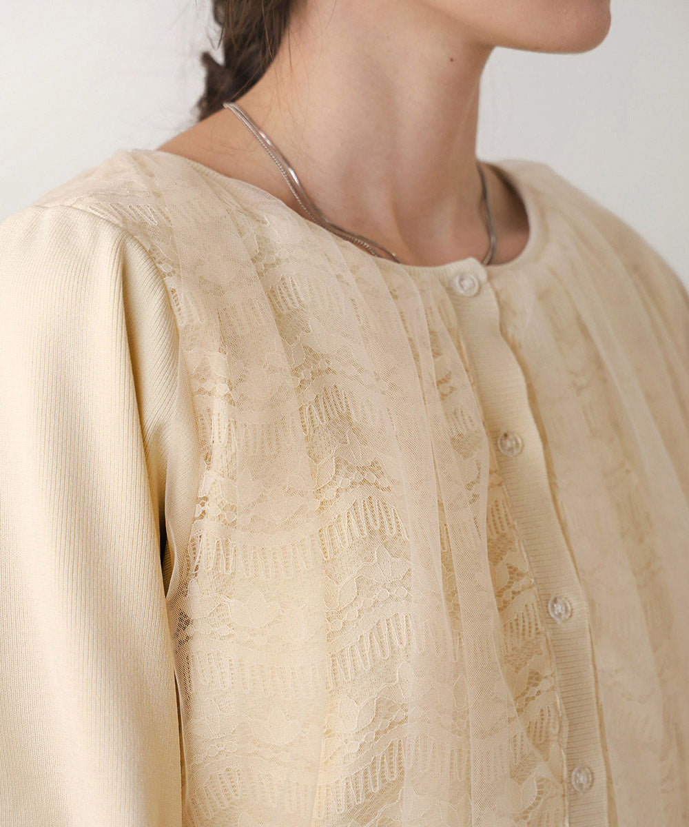 LACE TULLE CARDIGAN