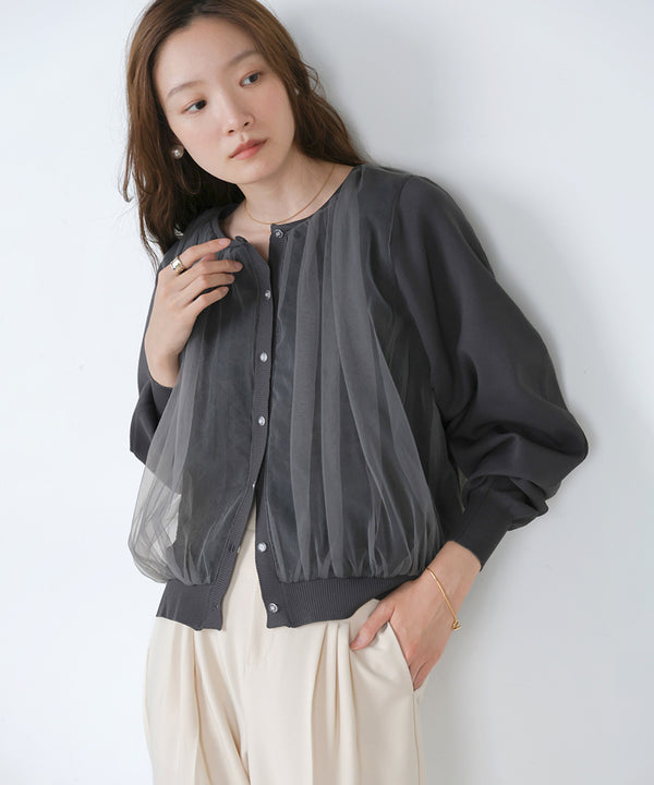 LACE TULLE CARDIGAN