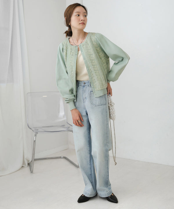 LACE TULLE CARDIGAN