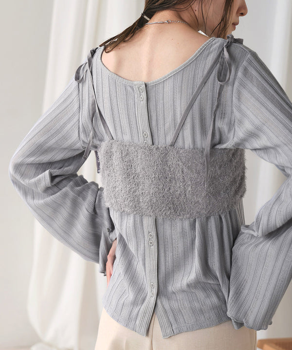 SHAGGY BUSTIER SET TOPS