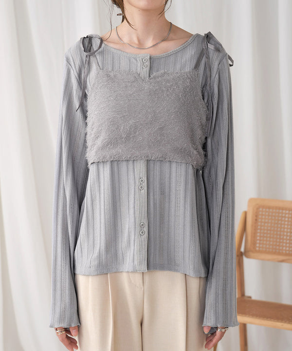 SHAGGY BUSTIER SET TOPS