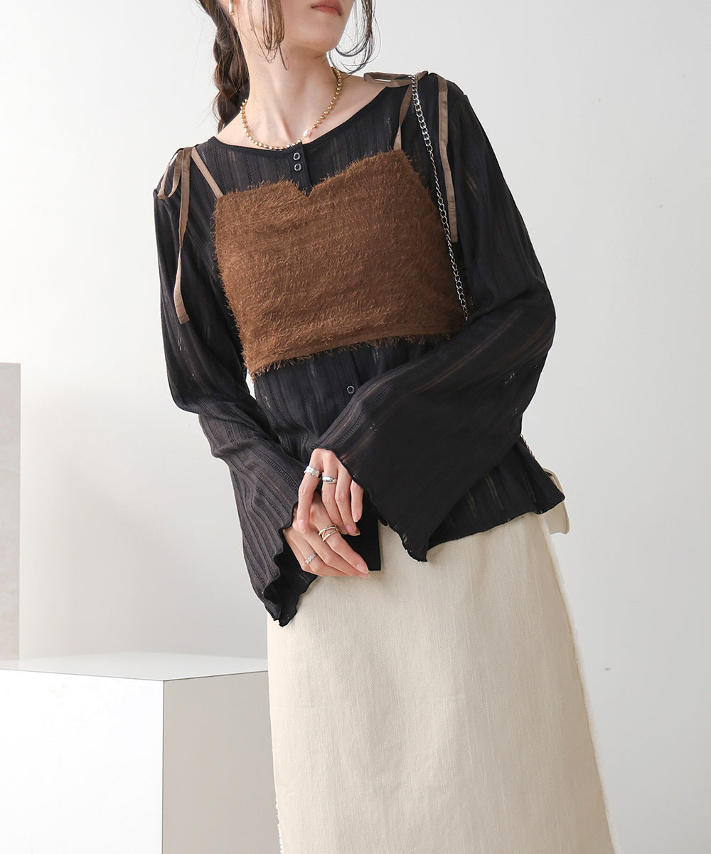 SHAGGY BUSTIER SET TOPS