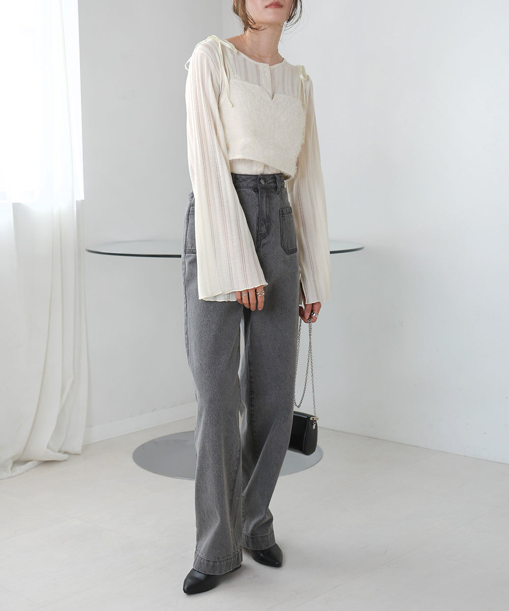 SHAGGY BUSTIER SET TOPS