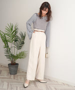 SLACKS WITH SIDE TUCK BELT