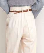 SLACKS WITH SIDE TUCK BELT