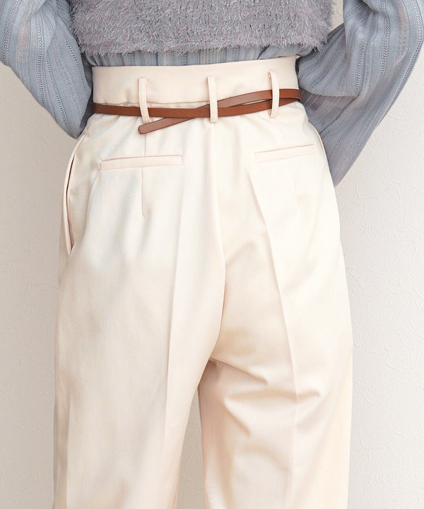 SLACKS WITH SIDE TUCK BELT