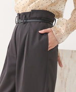 SLACKS WITH SIDE TUCK BELT