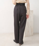 SLACKS WITH SIDE TUCK BELT