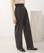 SLACKS WITH SIDE TUCK BELT