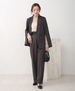 SLACKS WITH SIDE TUCK BELT