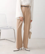 SLACKS WITH SIDE TUCK BELT