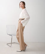 SLACKS WITH SIDE TUCK BELT