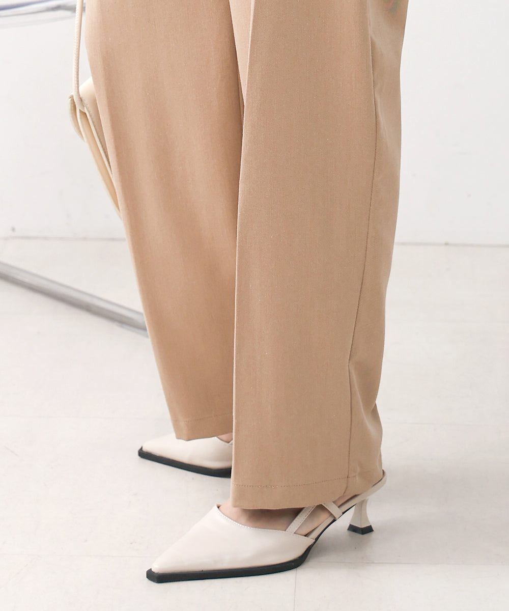 SLACKS WITH SIDE TUCK BELT