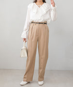 SLACKS WITH SIDE TUCK BELT