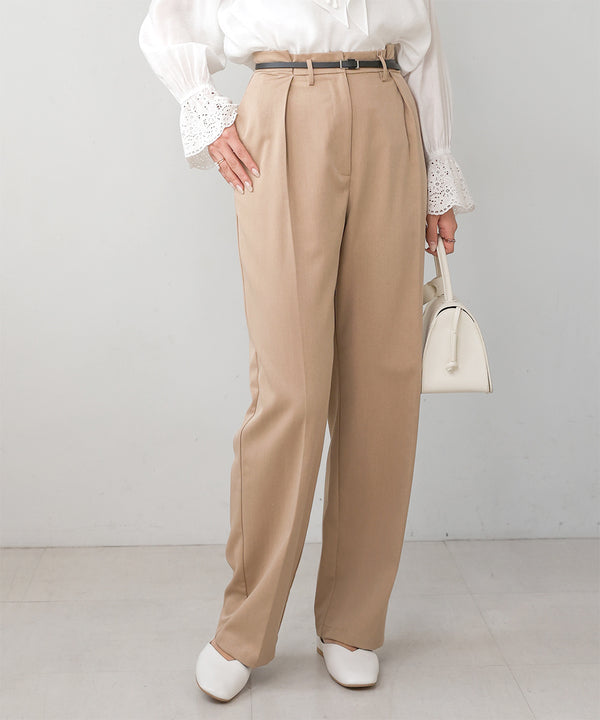 SLACKS WITH SIDE TUCK BELT