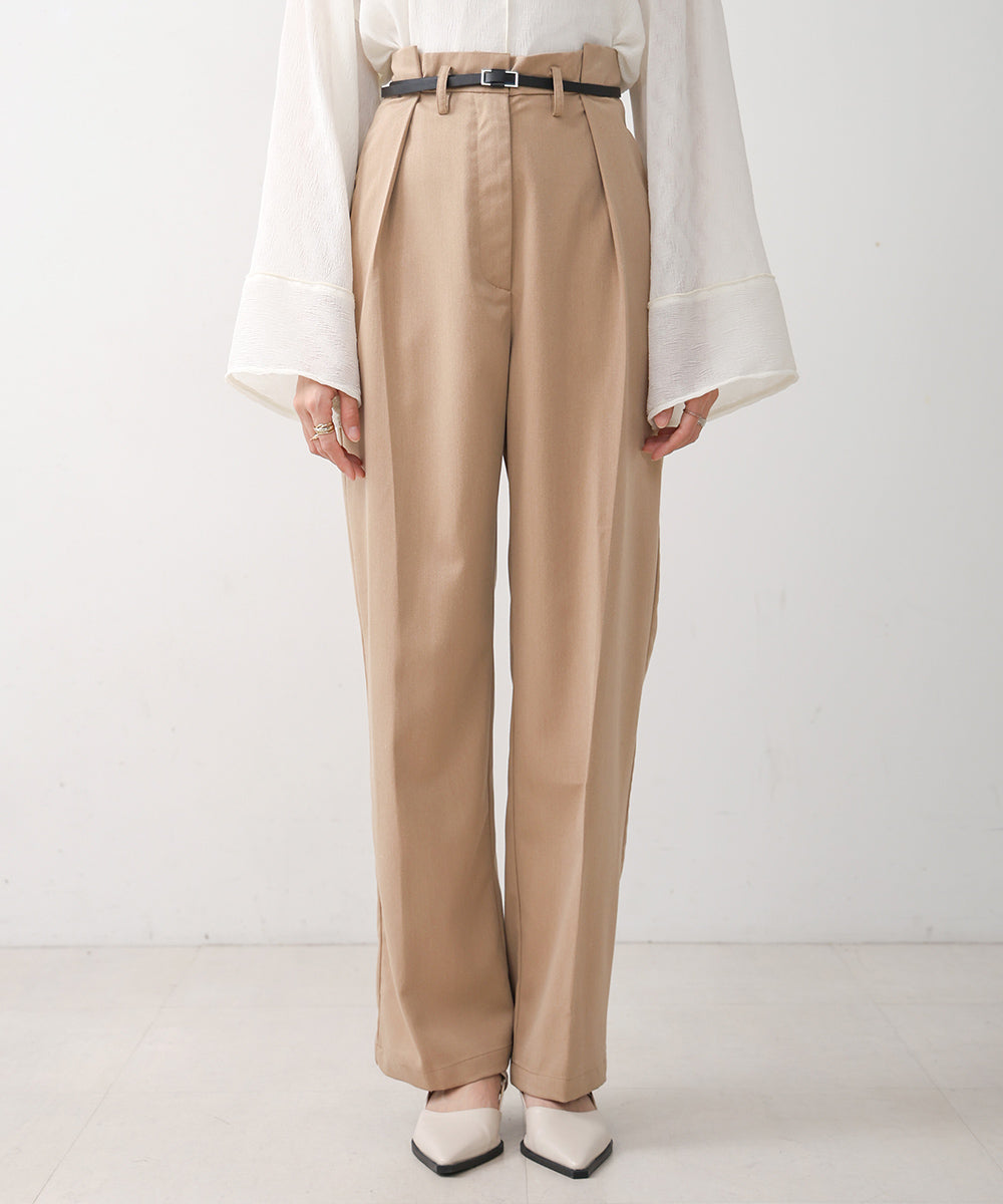 SLACKS WITH SIDE TUCK BELT