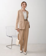 SLACKS WITH SIDE TUCK BELT