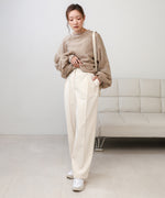 SLACKS WITH SIDE TUCK BELT