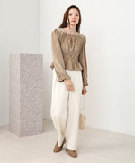 SLACKS WITH SIDE TUCK BELT