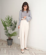 SLACKS WITH SIDE TUCK BELT