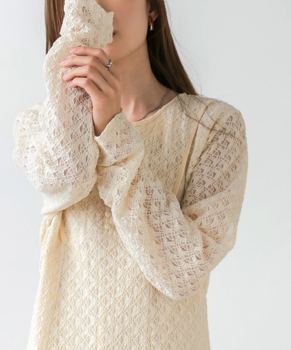 FULL LACE WAIST FLARE ONEPIECE