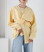 TWISTED FRONT BUSTIER STYLE BLOUSE