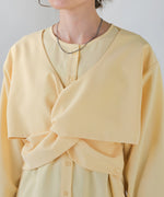 TWISTED FRONT BUSTIER STYLE BLOUSE