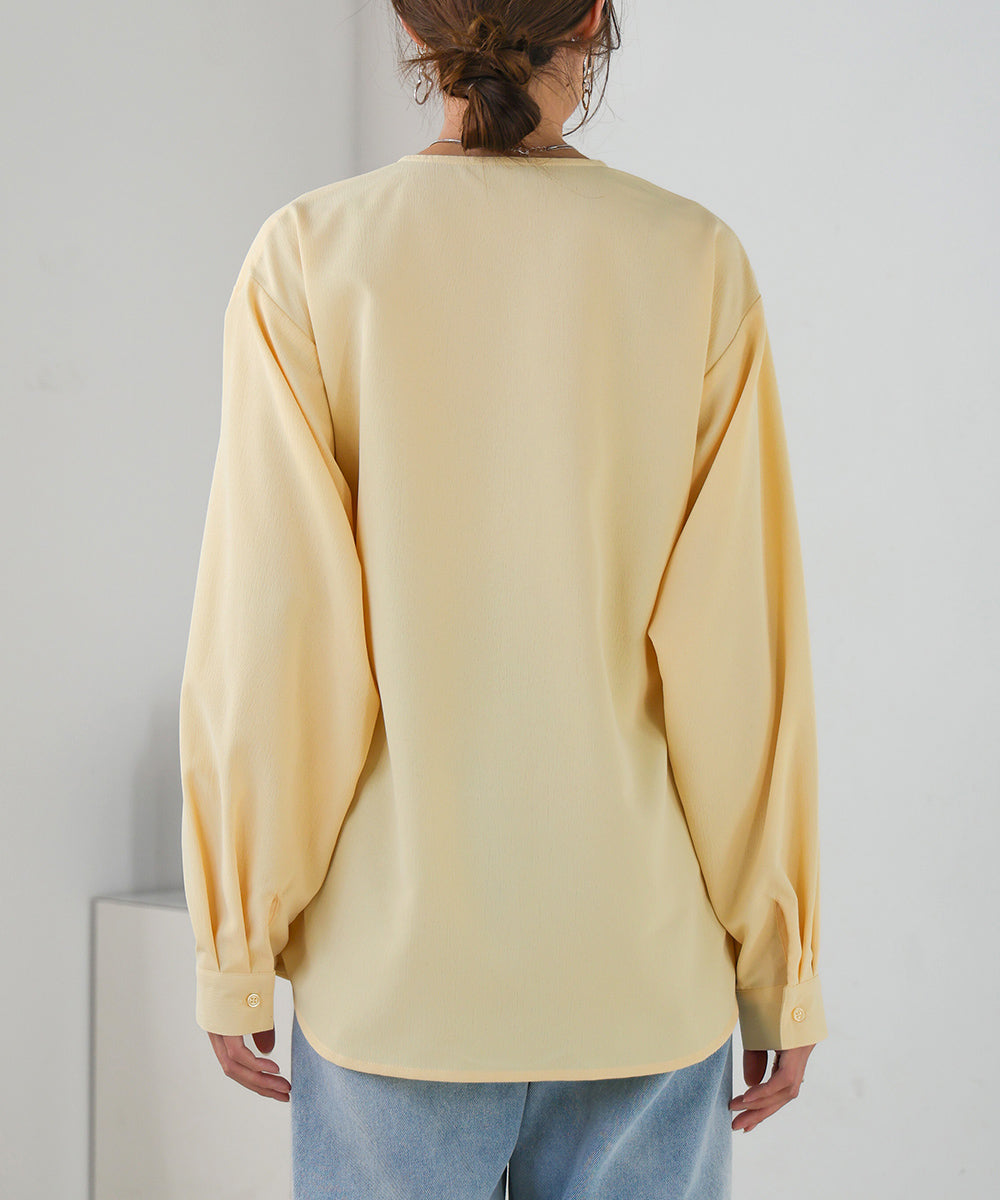 TWISTED FRONT BUSTIER STYLE BLOUSE