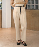 【オケージョン】HIGH WAISTED SLACKS WITH BELT