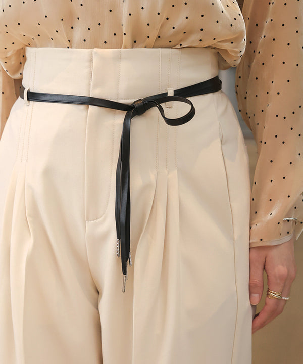 【オケージョン】HIGH WAISTED SLACKS WITH BELT