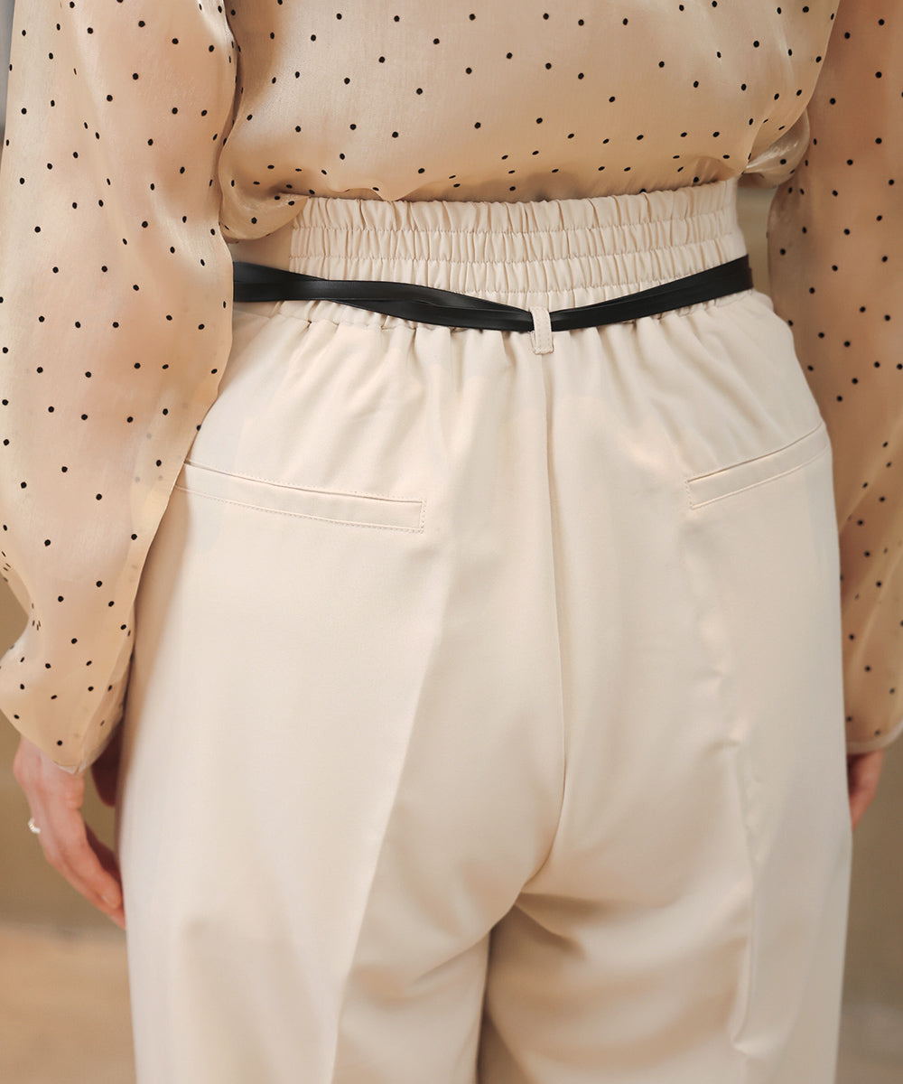 【オケージョン】HIGH WAISTED SLACKS WITH BELT