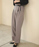 【オケージョン】HIGH WAISTED SLACKS WITH BELT