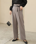 【オケージョン】HIGH WAISTED SLACKS WITH BELT