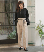 【オケージョン】HIGH WAISTED SLACKS WITH BELT
