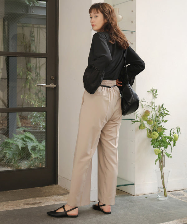 【オケージョン】HIGH WAISTED SLACKS WITH BELT